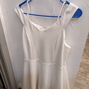 White knee length dress